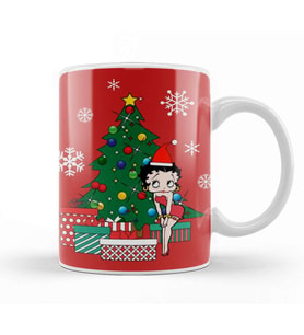 Betty Boop Around The Christmas Tree Kupa Bardak Porselen