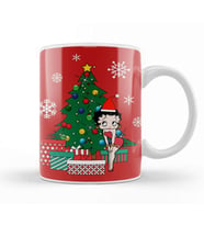 Betty Boop Around The Christmas Tree Kupa Bardak Porselen