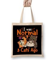 Cat Mom Af Cute & Funny I Was Normal Three Cats Ago Kittens Bez Çanta Uzun Saplı
