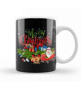 Yılbaşı Yeni Yıl Konseptli Merry Christmas 011 Kupa Bardak Porselen