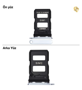 Xiaomi Mi 13 Uyumlu Sim İç Yuvası Çiftli Siyah Sim Kart Tepsisi Sim Kızağı Sim Çekmecesi Sim Tray