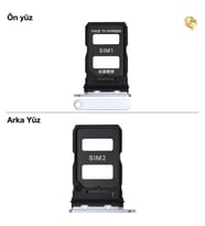 Xiaomi Mi 13 Uyumlu Sim İç Yuvası Çiftli Siyah Sim Kart Tepsisi Sim Kızağı Sim Çekmecesi Sim Tray