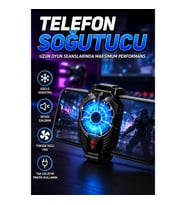 Telefon Soğutucu Fanlı Radyatörlü Güçlü Motorlu Mobil Oyun Soğutucu
