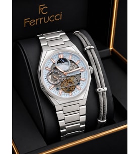 Ferrucci Otomatik Ve Kurmalı Güneş Ve Mehtap Kadranlı 2 Yıl Garantili Erkek Kol Saati BFC.M3558.S5