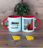Maden Mühendisi Kupa Bardak Kırmızı Fotoğraflı Mühendisler Günü Hediyesi