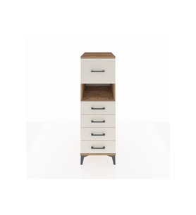 Kronos Dolap Tek Raflı 5 Çekmeceli 44x59x134 Çam-Aytaşı