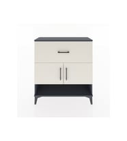 Arges Şifonyer 2 Raflı Tek Çekmeceli 2 Kapaklı 88x30x96 Antrasit-Aytaşı
