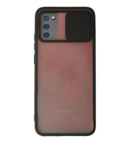 Durukar® Samsung Galaxy A02S Kılıf Palm Buzlu Kamera Sürgülü Silikon - Siyah