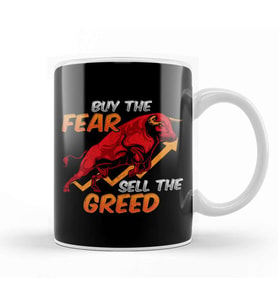 Buy The Fear Sell The Greed Bull Market Investing Kupa Bardak Porselen