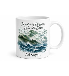 Trabzon Karadeniz Rüzgarı Temalı Kupa Bardak Hediye Porselen Mug