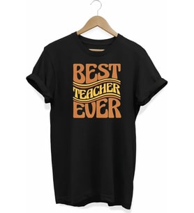 24 Kasım Öğretmenler Günü Hediye Baskılı Oversize Bisiklet Yaka T-shirt - Siyah