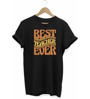 24 Kasım Öğretmenler Günü Hediye Baskılı Oversize Bisiklet Yaka T-shirt - Siyah