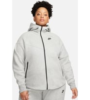 Nike Sportswear Tech Fleece Full Zip Hoodie Dark Heather Grey Kadın Kapüşonlu Sweatshirt Gri