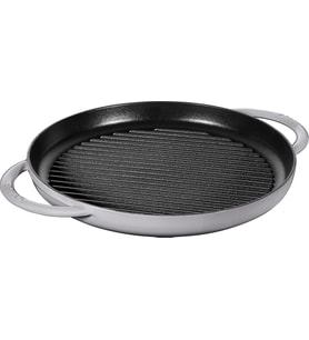 Staub Grill Pans Çift Kulplu Döküm Izgara Tava, Gri (Çok Renkli)