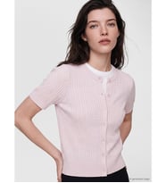 LCW Comfort Pembe Bisiklet Yaka Kadın Triko Hırka