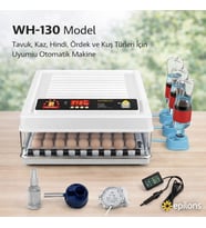 Wh-130 Kuluçka Makinesi -tavuk Kaz Hindi Ördek Ve Kuş Türleri Uyumlu Yedek Motor Hediyeli