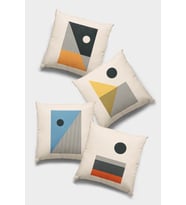 Renkli Geometrik Çift Taraflı 4'lü Set Kırlent Kılıfı 4KR031