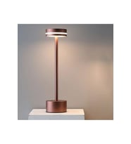 Şarjlı LED Masa Lambası, Rose Gold, Dekoratif, Modern ve Şık Tasarım (Krem)