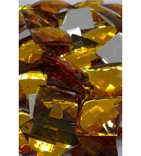 Süsleme Taşı Kare Kahverengi 18mm Polyester Taş 500 Adet