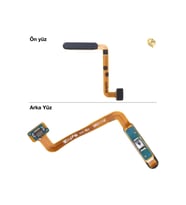 Samsung Galaxy A23 Parmak İzi Filmi ile Uyumlu Siyah Parmak izi film kablosu parmak izi sensörü filmi home tuşu film kablosu touch id film kablosu parmak izi soketi