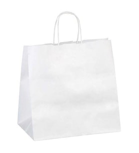 Burgu Saplı Beyaz Çanta 32x33x20cm 250 ADET