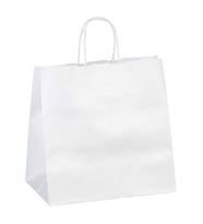 Burgu Saplı Beyaz Çanta 32x33x20cm 250 ADET