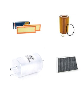 Bosch Filtre Bakım Seti Mercedes CLK 240 C209 2003-2009 Benzin Hava + Yağ F + Yakıt F. + Polen Bosch