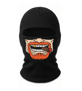 Wak Unisex Sakallı Puro Baskılı Balaklava 1 Adet Tek Beden Viskoz Kask İçi Outdoor Maske