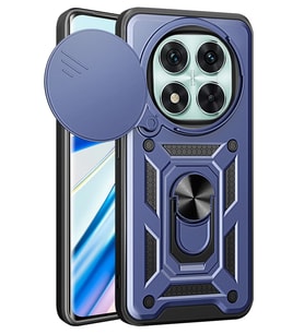 Newface Xiaomi Redmi Note 14 Pro 4G Kılıf Pars Lens Yüzüklü Silikon - Lacivert