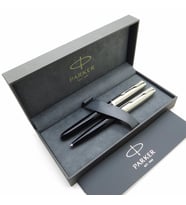 Parker Retro 51 Siyah Dolma Kalem + Tükenmez Kalem Set  İsme Özel Kalem  Hediyelik Kalem