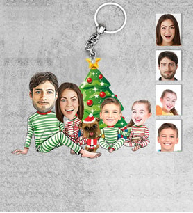 Kişiye Özel Aile Ahşap Anahtarlık-31