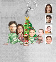 Kişiye Özel Aile Ahşap Anahtarlık-31