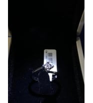 VOG PIRLANTA MONTÜR EFFECT TEK TAŞ YÜZÜK 14 AYAR BEYAZ ALTIN 2.95 GRM (0.05 CRT GVS)