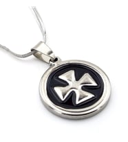 Tapınak Şovalye Haç Templar Cross Çelik Erkek Kolye Zincir Q0687