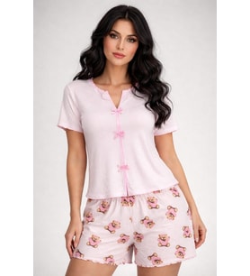 Kadın 01591 Kaşkorse Şortlu Pijama Takımı