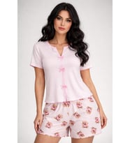 Kadın 01591 Kaşkorse Şortlu Pijama Takımı