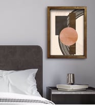 BK Gift Yatak Odası Konseptli Doğal Masif Ahşap Çerçeveli Tablo 45x65cm-48