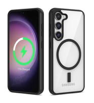 Galaxy S23 Plus Kılıf Magsafe Wireless Şarj Özellikli Silikon Zore Ege Kılıf (Siyah)