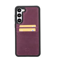 Bouletta Samsung Galaxy S23 Plus Uyumlu Deri Arka Kapak FXCP CZ7 (Mor)