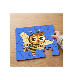Sevimli Minik Arı Tasarımlı 24 Parça Ahşap Çocuk Puzzle MPK0289