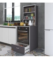 Kenzlife ankastre fırın dolabı aybirgen gri 165*60*56 mutfak çekmeceli