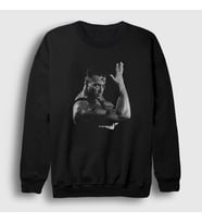Presmono Unisex Siyah Street Fighter Film Jean Claude Van Damme Sweatshirt 259228tt