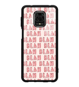 Xiaomi Redmi Note 9 Pro Uyumlu Blah Blah Tasarımlı Glossy Telefon Kılıfı