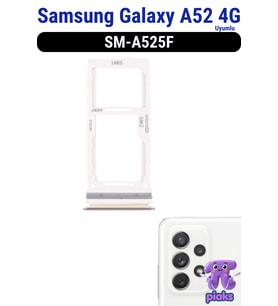 Samsung Galaxy A52 4G Sim Kart Tepsisi Çekmecesi Aparatı SM-A525F Uyumlu