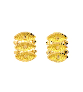 Cigold 22 Ayar Altın Taşsız Küpe OA-K2KÜP0467025702