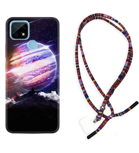 Realme C11 C21 C21Y C25Y C11 2021 Kılıf Boyun Asklı Rasta Silikon Super Planet 1797