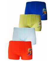 4lü Erkek Çocuk Boxer Pamuklu Renkli Rahat Karışık Paçalı Don lxx