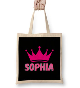 Sophia -Name personalized Custom - vintage Retro Rainbow Style Design Gift Baby-Gift For Her Bez Çanta Uzun Saplı