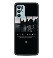 Oppo Reno 6 Kılıf Silikon Desen Özel Seri New York 1612