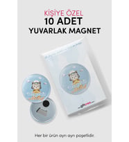 Yeni Doğan Bebek İçin Hoş Geldin Magnet – Yuvarlak Açacaklı Tasarım Modelleri (Model 2)